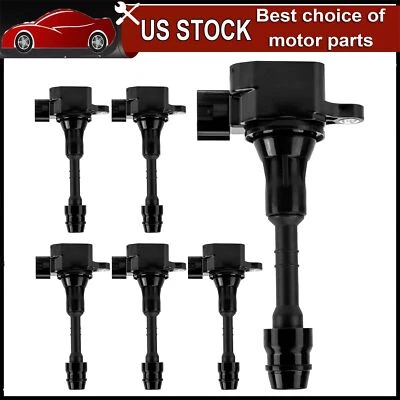 6pcs Ignition Coils for Nissan 350Z 03-2006 Infiniti FX35 2003-2008 G35 M35 3.5L - Image 1 of 4