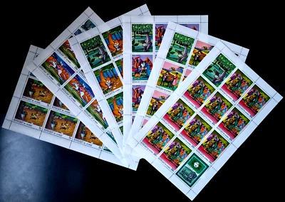 Guinea 1968 - MNH - Africa Culture 60 Stamps 6 Full Sheets with Coupons - Image 1 of 4