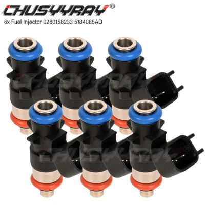 6X Inyectores de combustible 5184085AD para Jeep Grand Cherokee Wrangler 3,6 L 2012-2015 Foto 1 de 4