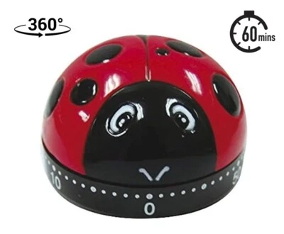 CONTAMINUTI TIMER DA CUCINA MECCANICO 60 MINUTI (NO BATTERIE) CON SUONERIA - Immagine 1 di 4