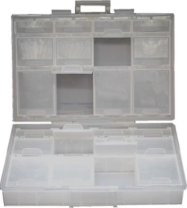 Half Transparent BOXALL 24 Compartments Stationery Jewelry Sorted Organizer Box - Picture 1 of 7