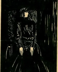 Vintage Drawing by PICARD (MARCELLE) - Infirme aux Mains de Lumière 1923 Rostan - Picture 1 of 8