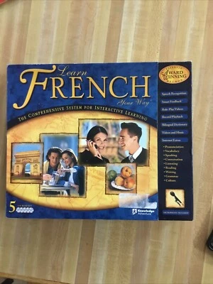 Learn French Your Way 5 Cd ROM Set Microphone Included  - Image 1 of 4