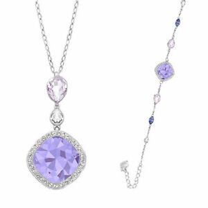 Swarovski Women's Jewelry Set Declare Purple and Clear Crystal, Rhodium 5165591