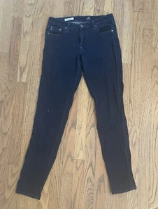 Pantalones de mezclilla AG Adriano Goldschmied The Legging tobillo súper ajustados 28R azul - Imagen 1 de 5