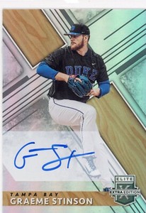 2019 Panini Elite Extra Edition   Graeme Stinson   Auto   Tampa Bay Rays    88