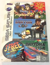 Sega Saturn 3 Free Games Pack Virtua Fighter 2 Daytona USA Virtua Cop BRAND NEW