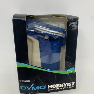 Vintage Blue Dymo Hobbyist 1895 Label Maker in Box takes 3/8" & 1/4" Tape - Picture 1 of 9