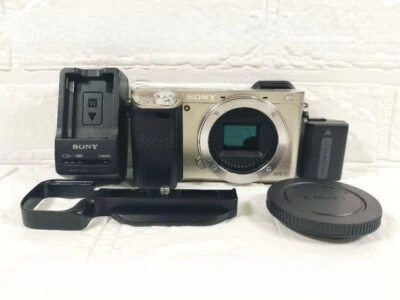 SONY Alpha ILCE-6000 α6000 24.3MP Digital Camera Body Only Silver Used No Box JP - Image 1 of 4