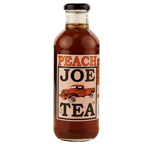 Joe Tea Peach Tea 20 fl. oz. Glass Bottles- Case Pack of 12 - Picture 1 of 2