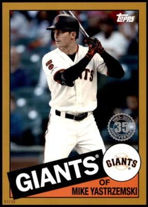 Mike Yastrzemski 2020 Topps 1985 35th Anniversary Series 2 5x7 Gold #85TB-40 3/1