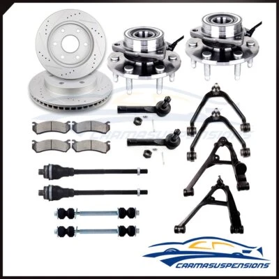 14x Front Control Arm End with Brake Rotor Pad Fits 2002-2006 Cadillac Escalade - Image 1 of 4