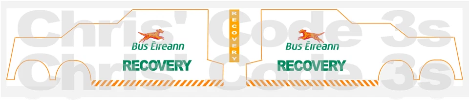 1/76 Code 3 - Bus Eireann decals suit Oxford Diecast Recovery trucks White - Image 1 of 1