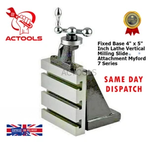 Lathe Vertical Milling Slide Fixed Base 4" x 5" Inch 100 x 125MM UK ACTOOLS - Picture 1 of 8