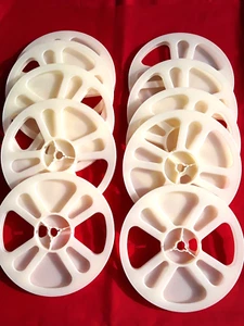 (10) *NEW* SUPER 8 400' PLASTIC FILM REELS (WHITE) - Picture 1 of 4