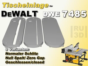 Tischeinlage f. DeWALT DWE 7485 Tischkreissäge Einlegeplatte Zero Normal, closed - Picture 1 of 7