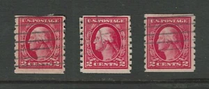 USA Scott # 413 Fine+ Perf 8.5 Single Line Watermark, 3 Used US Stamps - Picture 1 of 2