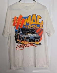 Vintage 1990's Rusty Wallace Mac Tools T-shirt 2-Sided Single Stitched Sz XL - Picture 1 of 7