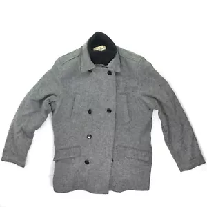 New Look Para hombres Lana Espina de Arenque Tweed Abrigo Medio Invierno Blazer En Negro - Imagen 1 de 7