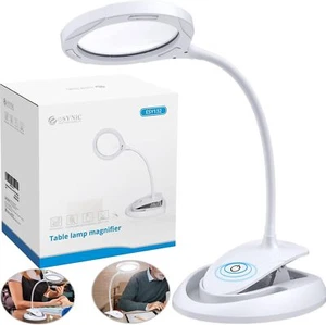 eSynic Magnifying Lamp Popular 5X 10x Magnifying Glass with Light, new but open - Picture 1 of 1