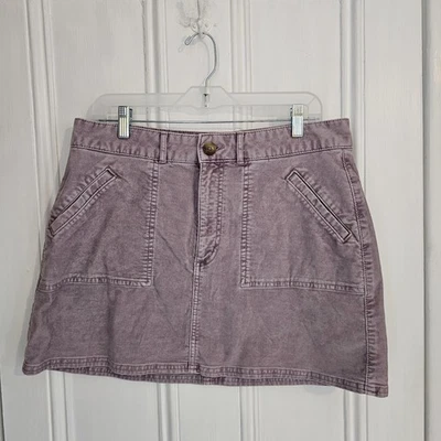 American Eagle Women's 12 Hi-Rise A-Line Super Stretch Skirt Corduroy Lilac - Image 1 of 4