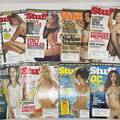 Stuff Magazine Lot 8 Issues 2006 Tila Tequila Stacy Keibler Katharine McPhee OC - Image 1 of 4