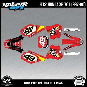 Graphics Kit for HONDA XR70 (1997-2000) XR 70 Pecker Series - Red - Picture 1 of 4