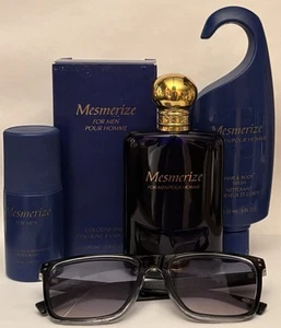 Avon Men: Mesmerize cologne spray with hair & body wash + deodorant & sunglasses - Picture 1 of 4