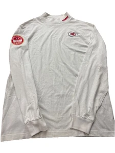 Reebok Kansas City Chiefs Mock Neck Long Sleeve T-Shirt. Mens M. White. Kelce. - Picture 1 of 11