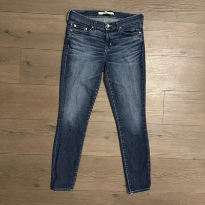 Jeans Big Star para mujer 27 azul ajustado lavado oscuro tiro bajo elástico denim Foto 1 de 4