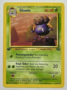 Gloom 37/64 (MP) 1st Edition Uncommon Jungle Set 1996 WOTC Pokemon Card - Picture 1 of 8