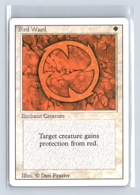 RED WARD – MTG Magic the Gathering Card – Revised – Uncommon - Image 1 of 4