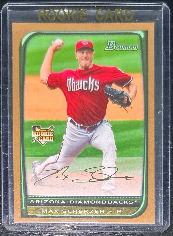 2008 Bowman Draft Picks & Prospects Max Scherzer дебютант золотистый #BDP33 - Изображение 1 из 1
