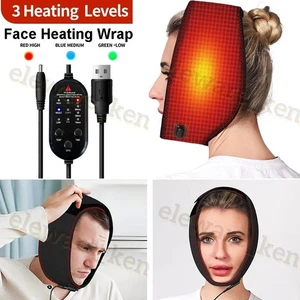 Gesicht Elektrisches Heizkissen für Kinn Therapie Kiefergelenk Kieferentlastung Wärmer Matte Relax Gesicht - Bild 1 von 17