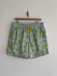 Vilebrequin Turtle Swimming Shorts Light Blue With Green Felt Turtles XXL - Picture 1 of 16