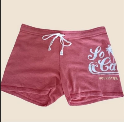 Pantalones Cortos Hollister Para Mujer Medianos "So Cal" Rosa Ajustables Salón Polar Y2K Foto 1 de 4