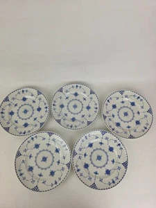 Vintage Johnson Bros Denmark Blau & Weiß Salatteller 5er Set Blumenmuster P - Bild 1 von 13