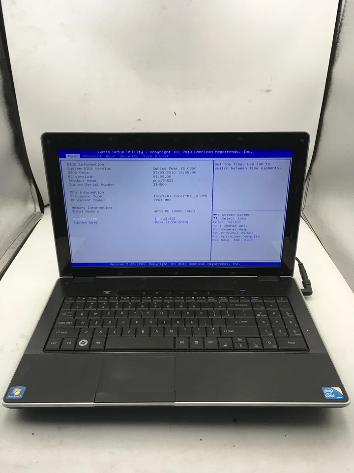 NEXLINK SP15 UMA - BOOTS TO BIOS - INTEL I3 2661 - 4GB RAM - 15" - READ DESC -BB - Image 1 of 4