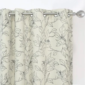 Living Room Curtains Blackout 84 Inches Long Black and White Lined Thermal Wi... - Picture 1 of 9