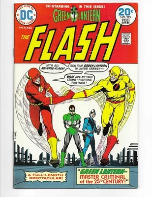 Flash 225 1974 DC Comics VF- 7.5 Green Lantern Iris West Professor Zoom - Image 1 of 2