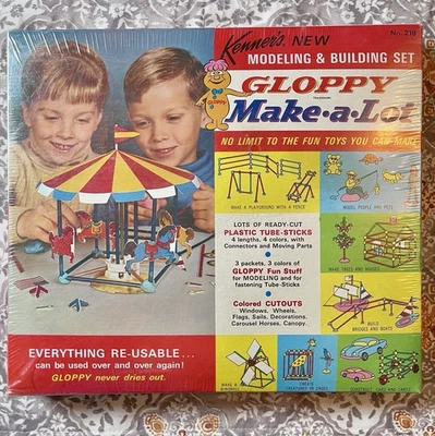 Juego de construcción de modelado Kenner Gloppy Make-A-Lot 1968 vintage nuevo sellado #218 Foto 1 de 4