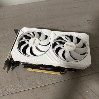 Asus GeForce RTX 3060 8GB GDDR6 Graphics Card DUAL-RTX3060-08G-WHITE - Photo 1/4