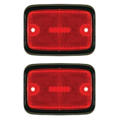 Lente marcadora lateral Empi 98-9511 tipo 2 VW Bus 1975-1979, rojo/negro, par Foto 1 de 2