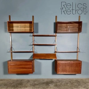 Parete attrezzata Mid Century Poul Cadovius Royal System Cado grande teak vintage retrò - Foto 1 di 7