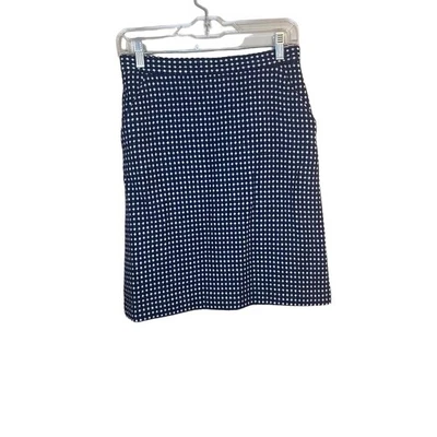 PAUL & JOE Womens Size 38 Wool Dark Blue White Dots Tweed Pencil Mini Skirt - Image 1 of 4