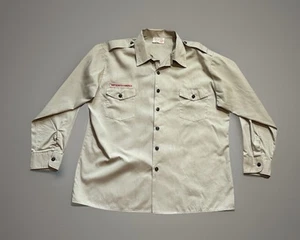 Boy Scouts of America BSA Sz. Adult X Large LS Traditional Collared Shirt, Khaki - Picture 1 of 18