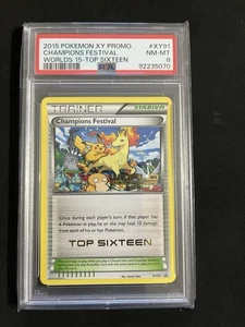 Pokemon Champions Festival XY91 Campeonato Mundial 2015 Top Sixteen PSA 8 - Imagen 1 de 2