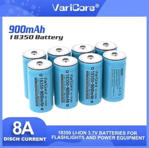 Echte Kapazität 3,7 V 18350 900 mAh spitz Li-Ion Akku für Kamera - Bild 1 von 11