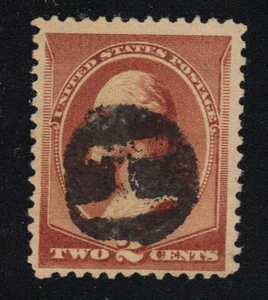 USA # 210 SOTN Negativ "H" - Cole #Lh-48 Fancy Cancel - 2c Washington Banknote - Bild 1 von 2