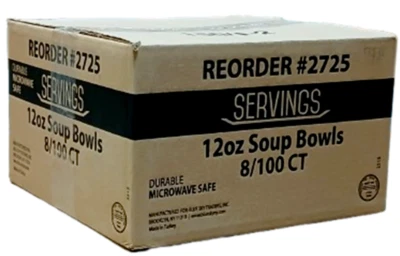 12 oz Disposable Lightweight White Appetizers Soup Dessert Bowls (Case of 800) - Image 1 of 4